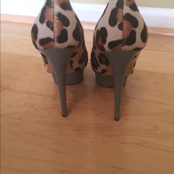 Charlotte Olympia Calf Hair Leopard Heel - Picture 7 of 8